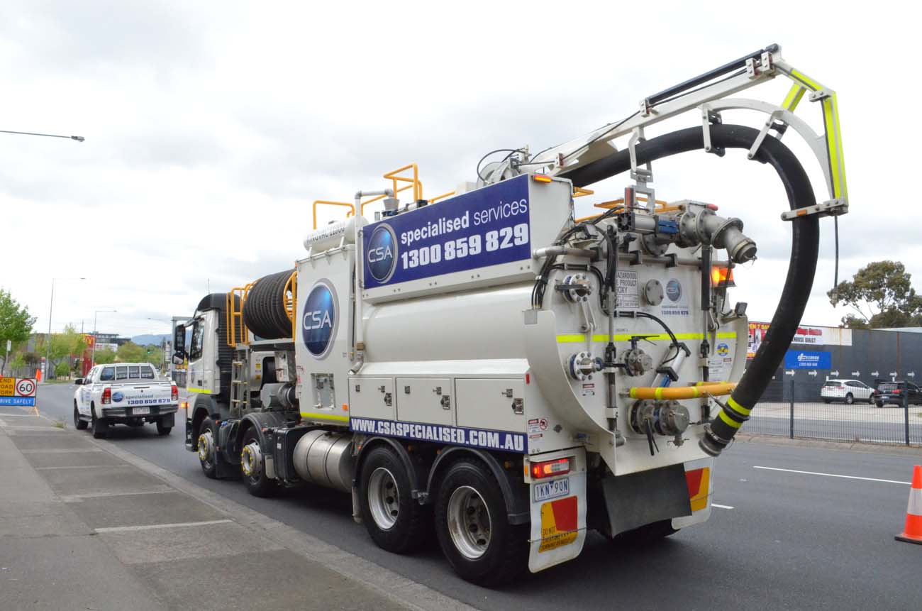 CSA fleet - heavy vacuum truck back