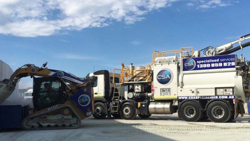Emergency Response Vehicles in Hallam Cement Spill