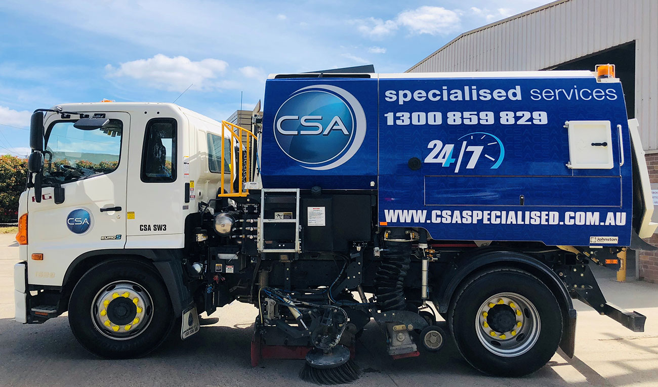 Industrial road sweeping services